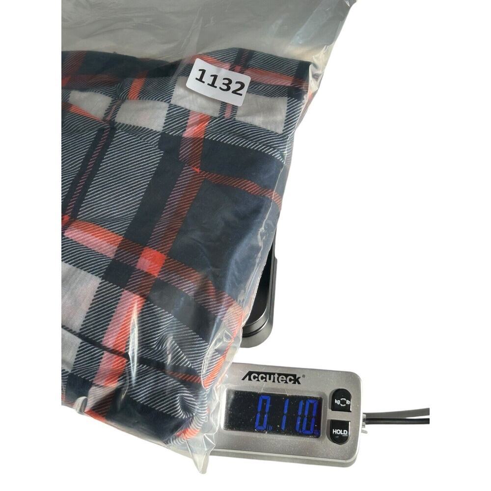 New York Laundry Sweater SZ XL Blue Plaid Roll Tab Sleeve Asymmetrical Cardigan - Picture 9 of 9